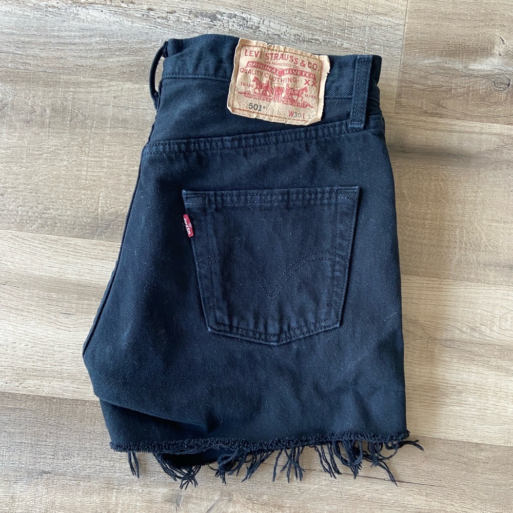 Levi’s 501 Black Denim Shorts